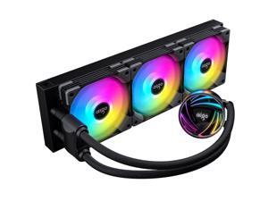 aigo AT360 360mm CPU Liquid Cooler AIO RGB Water Cooling System ARGB Radiator with 120mm PWM Fans for Intel LGA 1200/115X/20XX for AMD AM4/AM3+/AM3 Black aigo AT360 360mm CPU Liquid Cooler AIO RGB Water Cooling System ARGB Radiator with 120mm PWM Fans for Intel LGA 1200/115X/20XX for AMD AM4/AM3+/AM3 Black