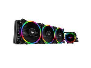 aigo AC360 360mm CPU Liquid Cooler All-in-ONE Water Cooling System LED Riadator 120mm PWM Fans for Intel LGA 2066/2011/1200/115x for AMD AM4/AM3+/AM3… aigo AC360 360mm CPU Liquid Cooler All-in-ONE Water Cooling System LED Riadator 120mm PWM Fans for Intel LGA 2066/2011/1200/115x for AMD AM4/AM3+/AM3…