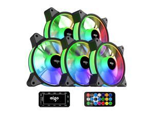 aigo AR12 5-Pack 120mm RGB Case Fan 3 Pin 5V ARGB Addressable Motherboard SYNC Cooling SATA Interface PC Fans with Controller for Computer Case aigo AR12 5-Pack 120mm RGB Case Fan 3 Pin 5V ARGB Addressable Motherboard SYNC Cooling SATA Interface PC Fans with Controller for Computer Case
