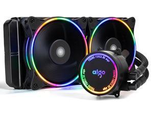 aigo AC240 240mm CPU Liquid Cooler All-in-ONE Water Cooling System Rainbow LED Riadator 120mm PWM Fans for Intel LGA 2066/2011/1200/115x for AMD AM4/AM3+/AM3… aigo AC240 240mm CPU Liquid Cooler All-in-ONE Water Cooling System Rainbow LED Riadator 120mm PWM Fans for Intel LGA 2066/2011/1200/115x for AMD AM4/AM3+/AM3…