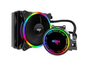 aigo AC120 CPU Liquid Cooler All-in-ONE Water Cooling System LED Radiator 120mm PWM Fans for Intel LGA 2066/2011/1200/115x for AMD AM4/AM3+/AM3 (AC120) aigo AC120 CPU Liquid Cooler All-in-ONE Water Cooling System LED Radiator 120mm PWM Fans for Intel LGA 2066/2011/1200/115x for AMD AM4/AM3+/AM3 (AC120)