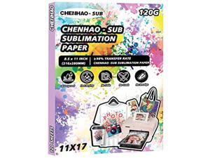Sublimation Paper 11 X 17 Inches 120 Sheets, 120 Gsm-Thermal Transfer Paper Suitable For Any Inkjet Printer With Sublimation Ink