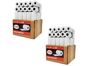 (100 Rolls) 2 1/4 X 50 Thermal Paper Receipt Rolls 2.25 X 50 Ft Pos Cash Register Fits All Credit Card Terminals Verifone Vx520 Ingenico Ict220 Ict220 Ict250 Fd400 Bpa Free From