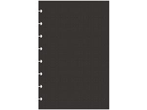 Junior Size Refill Paper, 5.5 X 8.5, Dot Grid, 110Gsm, For 8 Discs Discbound Notebook And Journal, Black, 100 Sheets, 200 Pages