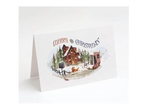 Christmas Greeting Cards W White Envelopes Message Inside  25 Count