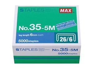 35-5M Standard Staples (6-Pack) For Use With Hd-88, Hd-50, Hd-50R, Hd-50F And Other Standard Staplers; 6Mm Leg Length; 100 Staples Per Stick; 3 Box Of 5000 Staples Each Box