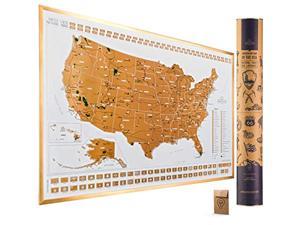 Scratch Off Map Of The United States National Parks  24X17 Scratch Off Usa Map Poster With National Parks Landmarks Highest Peaks And State Flags  Usa Scratch Off Map For Outdoor Enthusiasts