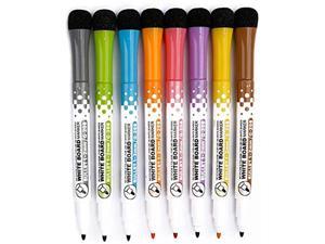 Magnetic Dry Erase Markers With Eraser Cap - 8 Pack, Fine Tip, Low Odor, Non-Toxic - White Board Markers Perfect For Dry Erase Whiteboards In The Office, Classroom Or At Home
