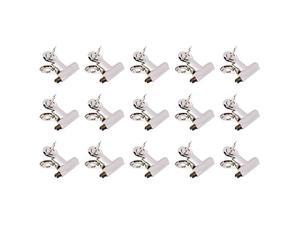 15Pcs Push Pins Clips Bulldog Thumbtack Clips For Bulletin Cock Board Wall Office School Home Cubicle Pictures Documents Notes Paper Calendar Photos Files Artwork Craft Projects (Silver)