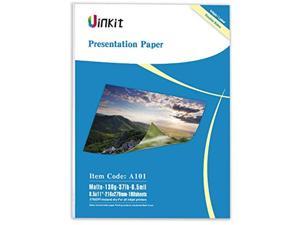 Thin Matte Photo Paper Coated 100 Sheets 8.5X11 35Lbs Double Sided 130Gsm For Inkjet Laser Printer