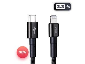 PQI MFi Certified Apple iPhone Charger Cable -Nylon Braided USB C to Lightning Cable - 3.3ft (100cm) Stellar Black Charging Cord - Compatible with Apple iPhone 12 Pro Max, 11, and More PQI MFi Certified Apple iPhone Charger Cable -Nylon Braided USB C to Lightning Cable - 3.3ft (100cm) Stellar Black Charging Cord - Compatible with Apple iPhone 12 Pro Max, 11, and More