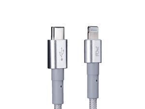 PQI MFi Certified Apple iPhone Charger Cable -Nylon Braided USB C to Lightning Cable - 3.3ft (100cm) Arctic Silver Charging Cord - Compatible with Apple iPhone 12 Pro Max, 11, and More PQI MFi Certified Apple iPhone Charger Cable -Nylon Braided USB C to Lightning Cable - 3.3ft (100cm) Arctic Silver Charging Cord - Compatible with Apple iPhone 12 Pro Max, 11, and More