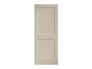 EightDoors 80" x 28"x 1-3/4" 2-Panel Shaker White Primed Solid Wood Core Door