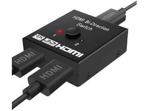 HDMI Splitter, 4K HDMI Switch Aluminum Bi-Directional HDMI Switcher 2 Input 1 Output,2 x 1/1 x 2 No External Power Required Supports 4K 3D HD 1080P HDMI Splitter, 4K HDMI Switch Aluminum Bi-Directional HDMI Switcher 2 Input 1 Output,2 x 1/1 x 2 No External Power Required Supports 4K 3D HD 1080P