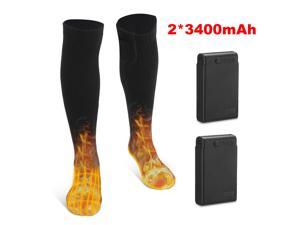 Rechargeable Heated Socks Winter Warm Heat Socks  3400mAh High Capacity Battery