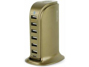 PowerUp 30W 6 USB Port Hub Desktop Charging Ston for Multiple Devices PowerUp 30W 6 USB Port Hub Desktop Charging Ston for Multiple Devices