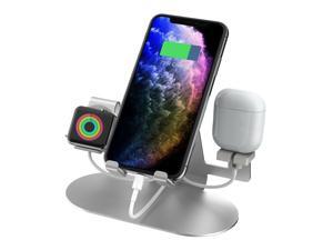 Trio Charge 3 in 1 Aluminum Desktop Charging Stand for iPhone, Watch Air Trio Charge 3 in 1 Aluminum Desktop Charging Stand for iPhone, Watch Air