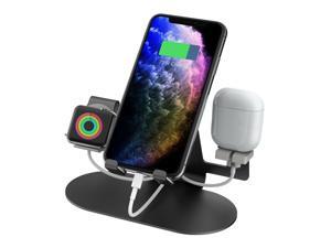 Trio Charge 3 in 1 Aluminum Desktop Charging Stand for iPhone, Watch Air Trio Charge 3 in 1 Aluminum Desktop Charging Stand for iPhone, Watch Air