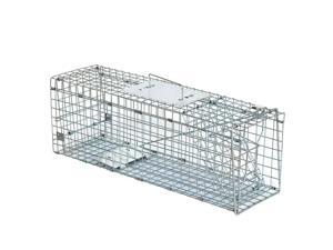 Live Animal Trap Cage 24"X8"X 7.5" Humane Rodent Cage Squirrel Steel Outdoor Live Animal Trap Cage 24"X8"X 7.5" Humane Rodent Cage Squirrel Steel Outdoor