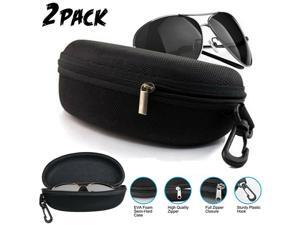 2 Pack Eye Glasses Case Box Sunglasses Protector Hard Zipper Belt Clip Portable 2 Pack Eye Glasses Case Box Sunglasses Protector Hard Zipper Belt Clip Portable