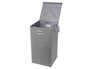 Foldable Laundry Bin, Single Laundry Hamper w/ Magnetic Lid and Removable Liners Foldable Laundry Bin, Single Laundry Hamper w/ Magnetic Lid and Removable Liners