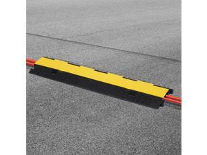 Cable Protector Ramp Rubber Floor Cord Cover Dual Channel Flip-Open Lid Heavy Cable Protector Ramp Rubber Floor Cord Cover Dual Channel Flip-Open Lid Heavy