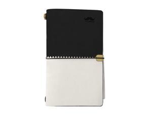 ® Travelers Notebook with Elastic Band, 76 Sheets, Black White ® Travelers Notebook with Elastic Band, 76 Sheets, Black White
