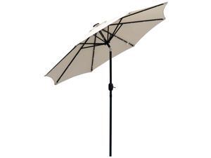 9FT Po Umbrella Outdoor Sunshades Solar Powered W/ Tilt LED Lights Market 9FT Po Umbrella Outdoor Sunshades Solar Powered W/ Tilt LED Lights Market