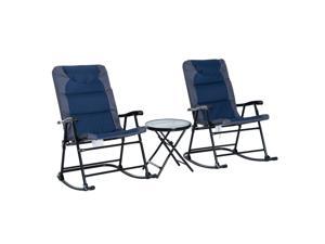 3pc Folding Outdoor Rocking Chair and Table Set Po Bistro Set Yard 3pc Folding Outdoor Rocking Chair and Table Set Po Bistro Set Yard