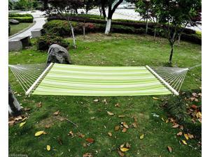 75" 2-Person XL Green Camping Hammock Bed w/ Pillow Swing Bed Chain 75" 2-Person XL Green Camping Hammock Bed w/ Pillow Swing Bed Chain