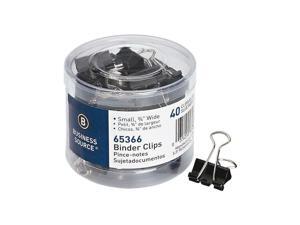 Business Source Binder Clips, Black, Small 0.8'' x 0.38'', Steel, 40 / Pack Business Source Binder Clips, Black, Small 0.8'' x 0.38'', Steel, 40 / Pack