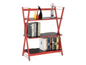 3-Tier Gaming Display Shelves, Home Office Storage Rack, Red - 82x 40 x 108 cm 3-Tier Gaming Display Shelves, Home Office Storage Rack, Red - 82x 40 x 108 cm