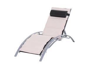 67" Po Lounge Chair Recliner Reclining Chair Chaise Pool Furniture W/ Pillow 67" Po Lounge Chair Recliner Reclining Chair Chaise Pool Furniture W/ Pillow