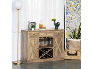 Wooden Sideboard Pantry w/Wine Rack/Self Service Storage Cabinet with Drawer Wooden Sideboard Pantry w/Wine Rack/Self Service Storage Cabinet with Drawer