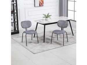Mid-Century Dining Chairs Upholstered Fabric Accent Chairs with Metal Legs Mid-Century Dining Chairs Upholstered Fabric Accent Chairs with Metal Legs