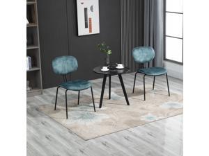 Mid-Century Dining Chairs Upholstered Fabric Accent Chairs with Metal Legs Mid-Century Dining Chairs Upholstered Fabric Accent Chairs with Metal Legs