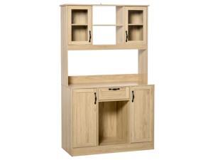 Kitchen Panrty Buffet with Hutch Cupboard 12-Bottle Wine Rack Kitchen Panrty Buffet with Hutch Cupboard 12-Bottle Wine Rack