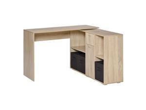 Convertable L-shape Computer Desk w/ Storage Shelf Drawer Cabinet Convertable L-shape Computer Desk w/ Storage Shelf Drawer Cabinet