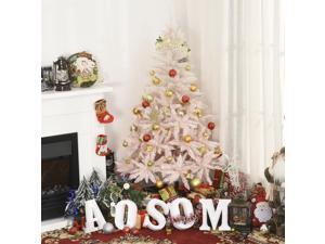 6ft Artificial Christmas Tree Home Decoron Automc Open, White and Pink 6ft Artificial Christmas Tree Home Decoron Automc Open, White and Pink