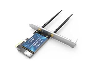 Dual Band AC 1200M PCI-E Card Wireless Bluetooth Adapter Dongle Low Profile