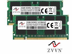 2X2GB 4GB DDR2 MEMORY RAM PC2-5300 SODIMM 200-PIN 