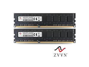 ZVVN 16GB Kit (2x 8GB) DDR3 1066 (PC3 8500) 1.5V PC RAM Desktop Computer Memory 240Pin Black Model 3U8H10C7ZV02