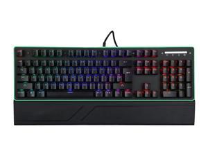 Mechanical Gaming Keyboard 20 Kinds of RGB Backlight Modes Gaming Keyboard with Hand Rest Blue Axis Gaming Keyboard Metal Production Waterproof Design Gaming Keyboard(Black) Mechanical Gaming Keyboard 20 Kinds of RGB Backlight Modes Gaming Keyboard with Hand Rest Blue Axis Gaming Keyboard Metal Production Waterproof Design Gaming Keyboard(Black)