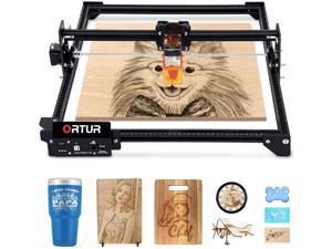 ORTUR Laser Engraver, Laser Master 2-S2-LF Laser Cutter and Engraver, 5500mW Output Power, 32-bit Motherboard Eye Protection, DIY Laser Cutting and Engraving Machine for Wood and Metal