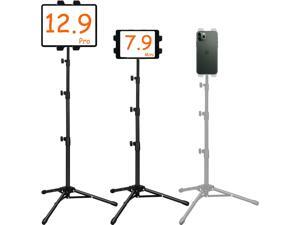 Ipad Tripod Mount, Ipad stand tripod,Phone Floor Stand, Height Adjustable 20 to 67 Inch Tablet Stand for Ipad, Ipad Pro 12.9, 11 and Others Within 5.5-12.9 Inch, Carrying Case and Mini Stand Includeed Ipad Tripod Mount, Ipad stand tripod,Phone Floor Stand, Height Adjustable 20 to 67 Inch Tablet Stand for Ipad, Ipad Pro 12.9, 11 and Others Within 5.5-12.9 Inch, Carrying Case and Mini Stand Includeed