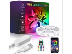 32.8ft LED Strip Light Music Sync, Nobemall USB Powered LED Light Strip with Remote Waterproof RGB 5050 Color Changing LED Strip TV Backlights for Home Decoration, TV, PC, Mirror
