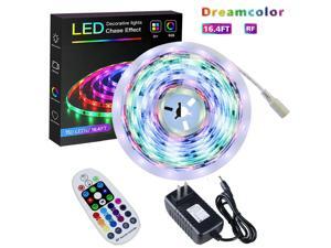 Nobemall 16.4ft RGBIC LED Strip Lights, Smart LED Strip Segmented App Control, Bluetooth LED Lights Work with Alexa and Google Assistant, Music Sync, DIY, for Living Room, Christmas