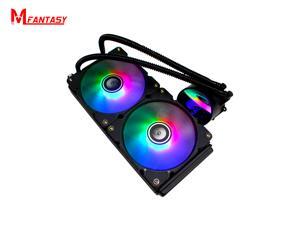 240mm AIO RGB CPU Liquid Cooler - Powered By CAM V4 - RGB Connector - 2 x 120mm Radiator Fans-Hydraulic Bearing, Computer Water Cooling System for AMD Ryzen/Intel 240mm AIO RGB CPU Liquid Cooler - Powered By CAM V4 - RGB Connector - 2 x 120mm Radiator Fans-Hydraulic Bearing, Computer Water Cooling System for AMD Ryzen/Intel