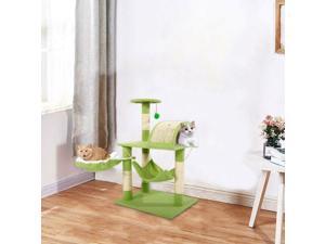 32" Cat Tree Tower Condo Furniture Scratch Post Kitty Pet House Play Green 32" Cat Tree Tower Condo Furniture Scratch Post Kitty Pet House Play Green
