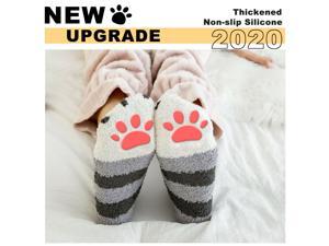 Winter Cat Claws Cute Thick Warm Sleep Floor Socks Plush Coral Fleece Girl Socks Winter Cat Claws Cute Thick Warm Sleep Floor Socks Plush Coral Fleece Girl Socks